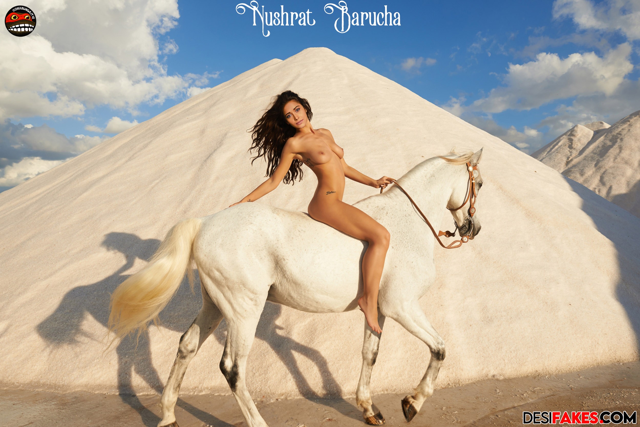 Nushrat Bharucha nude on horse